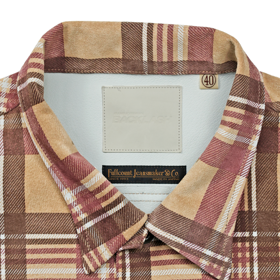 [2025AW] FL-4000 Suede Leather Check Work Shirt