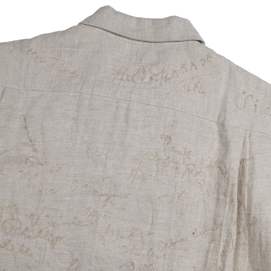 [2026SS] 4100-1 Embroidery Signature Open Collar S/S Shirt