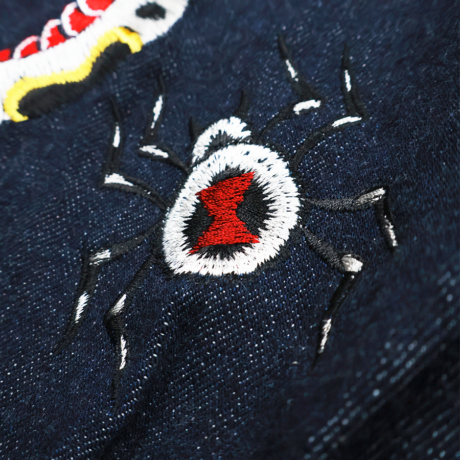 [2026SS] 2102E Classic Tattoo Embroidery Type 2 Denim Jacket Original Drawing by “HORIDAI”