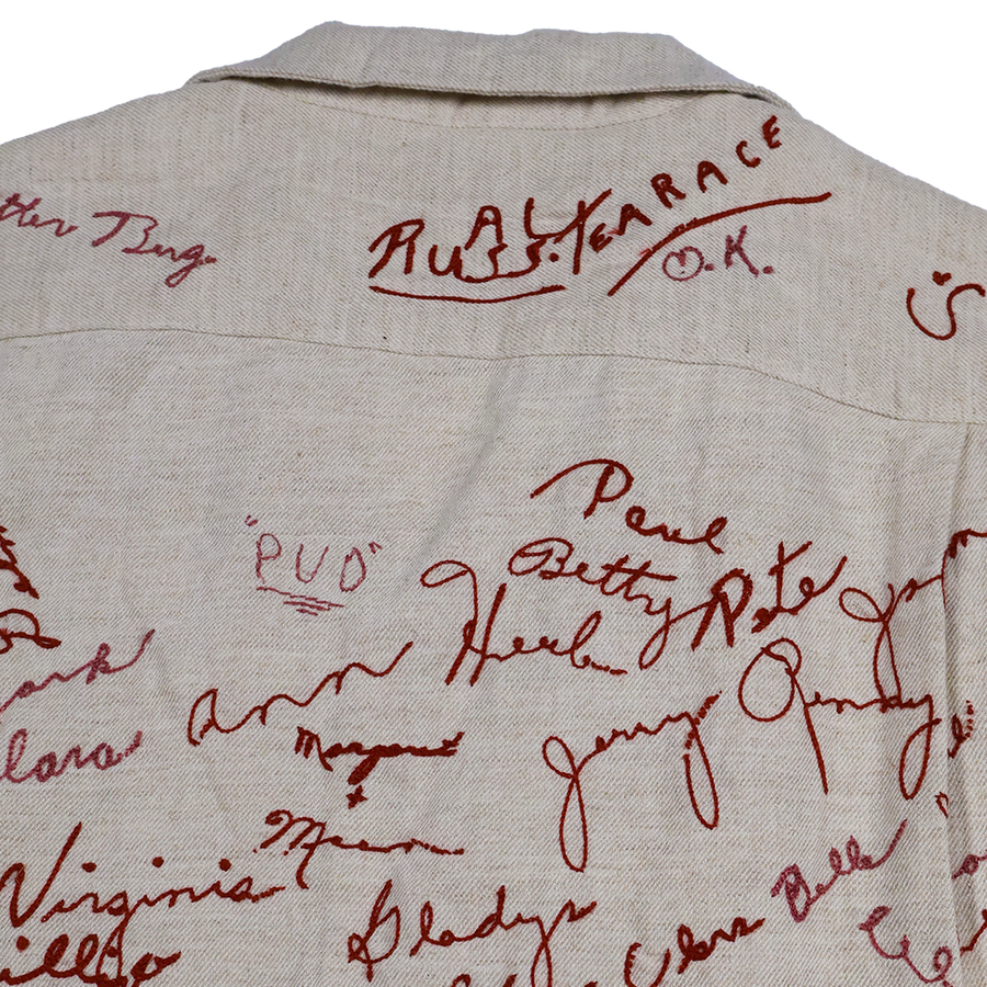 [2026SS] 4100-1 Embroidery Signature Open Collar S/S Shirt
