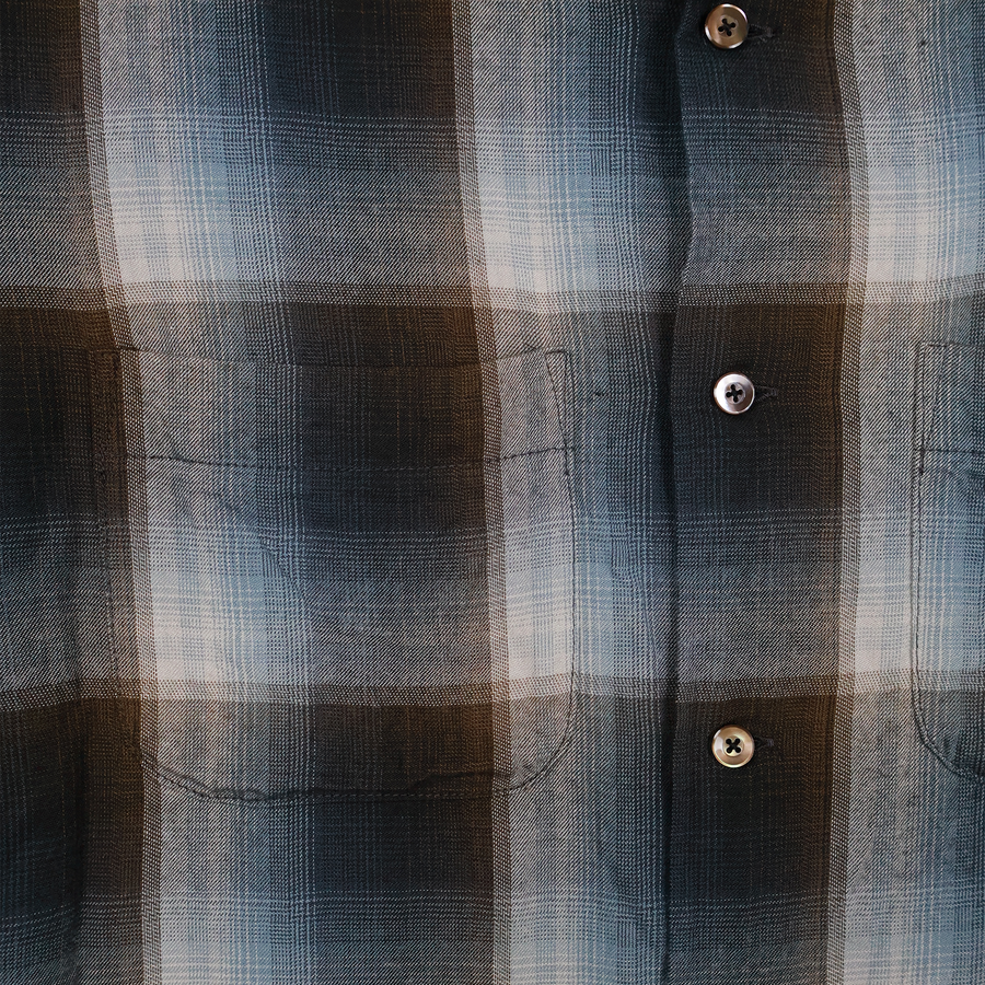 [2025SS] 4092 - Rayon Check Open Collar Shirt -