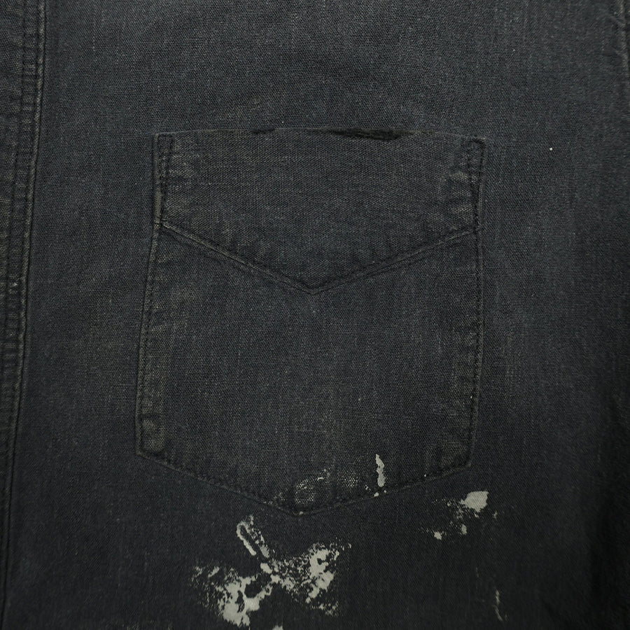 [2025SS]4900HW-SP - Stand Collar Chambray Shirt  “Aging”