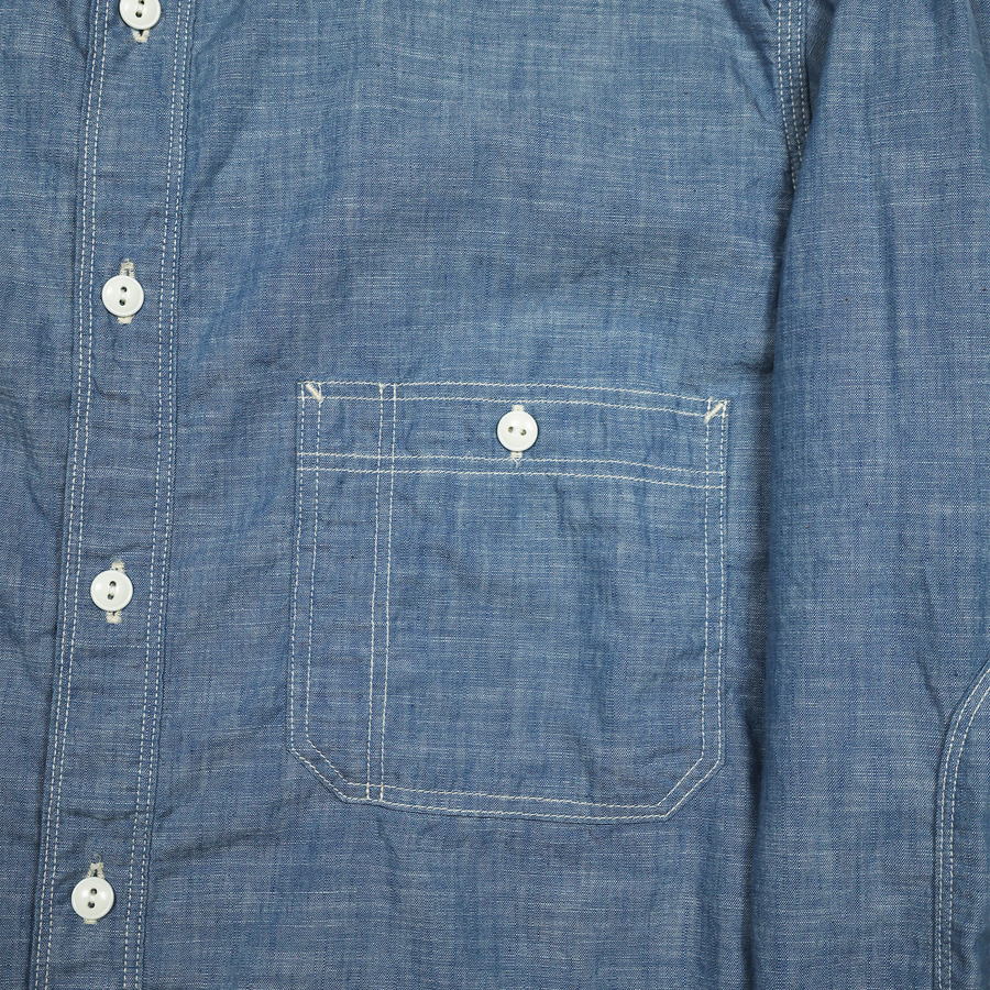 [2025SS] 4090-1 - 30s Triple Stitch Chambray Shirt -