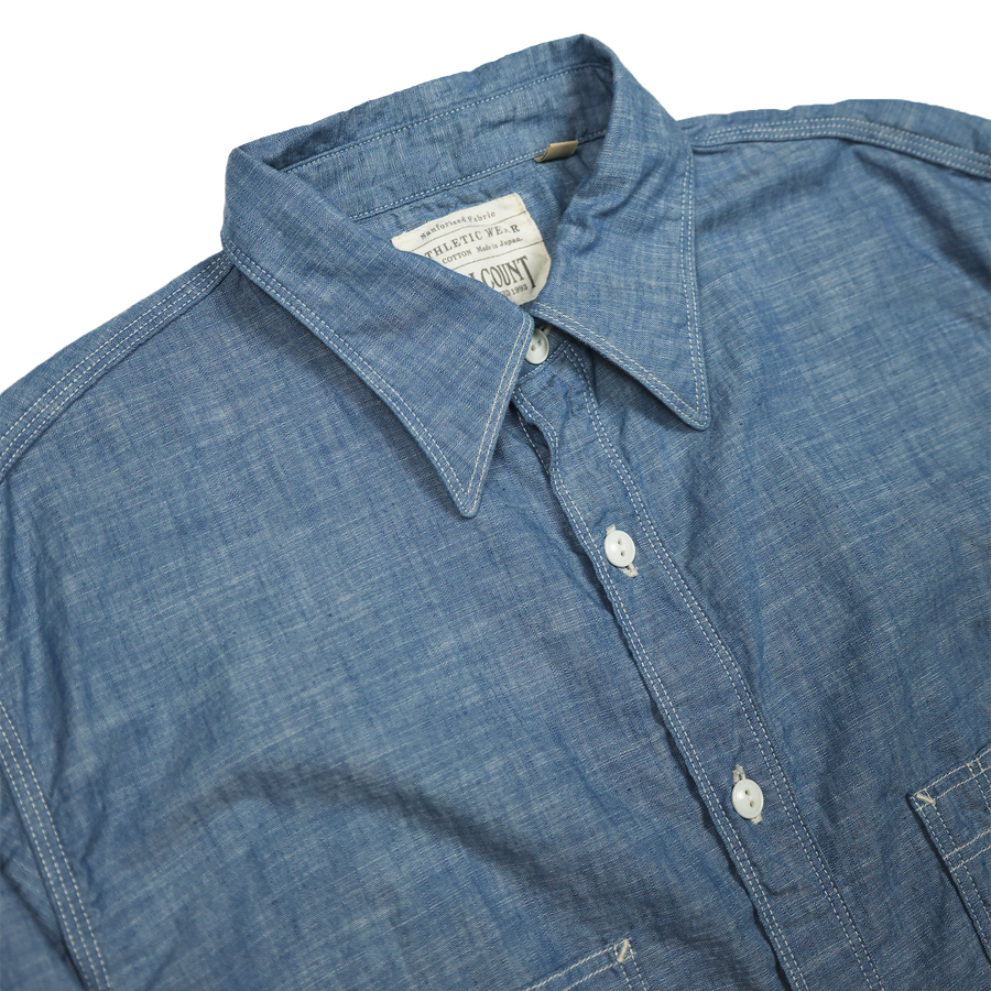 [2025SS] 4090-1 - 30s Triple Stitch Chambray Shirt -