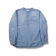 [2025SS]4900HW-SP - Stand Collar Chambray Shirt  “Aging”
