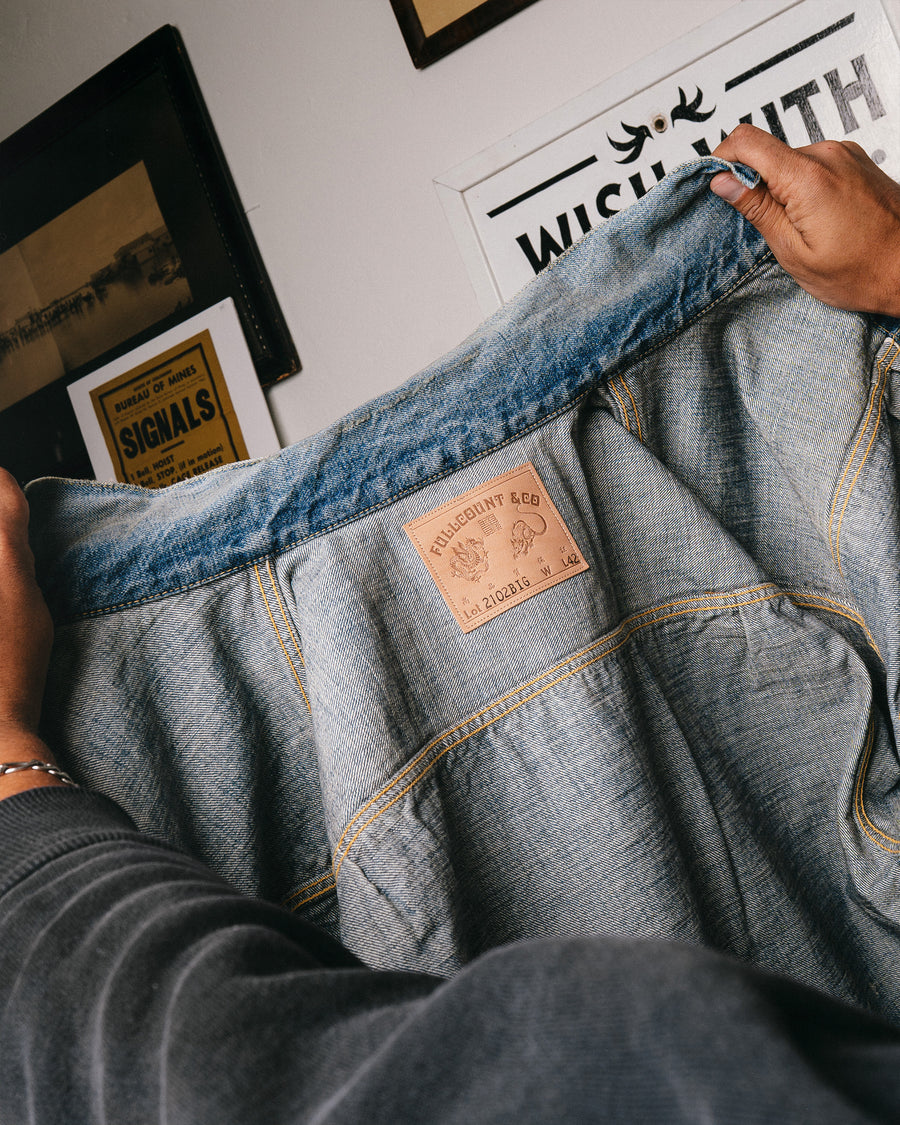 2102HWBIG Type 2 Denim Jacket HW (Blue in Green Exclusive) – FULLCOUNT
