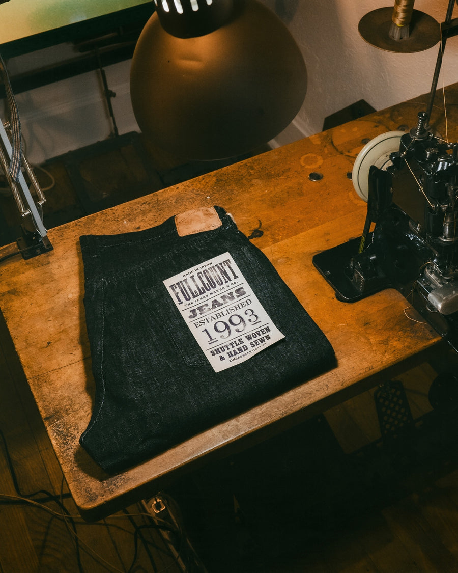 0105BKSS-BIG - Wide Black Selvedge Denim (Super Smooth) Limited Item