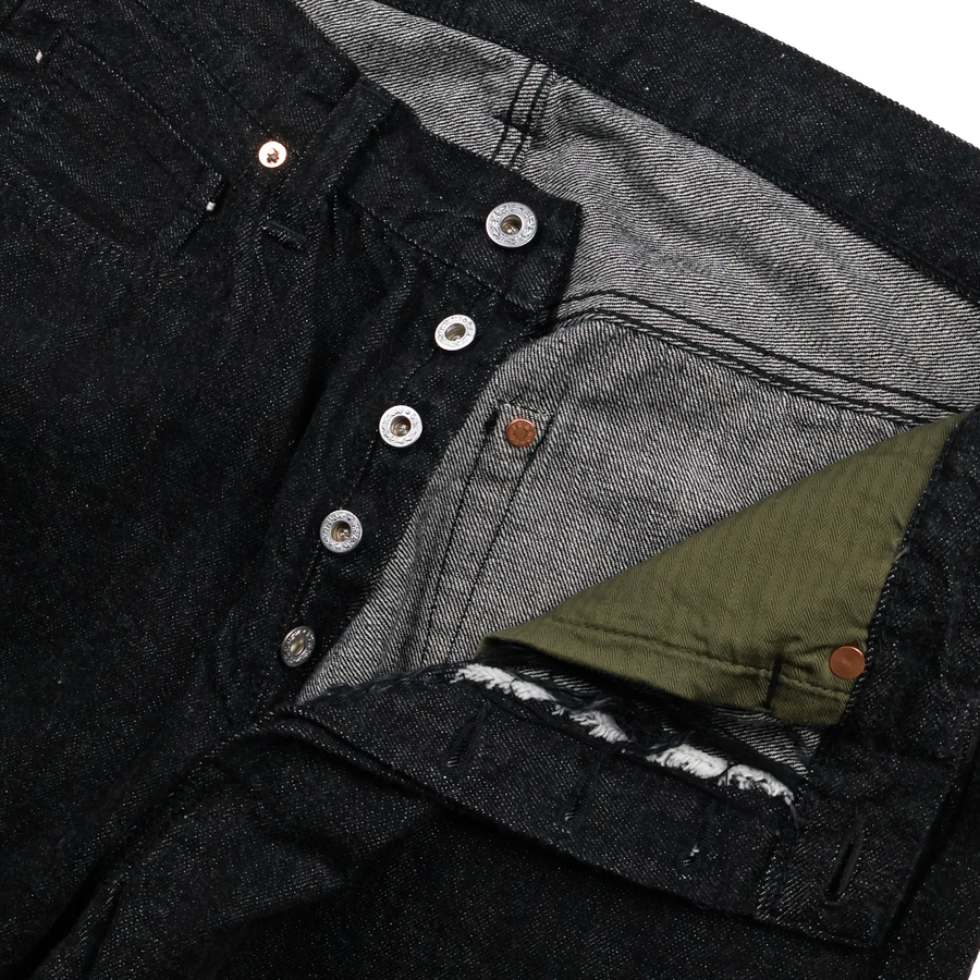 [2026SS] S0105BKSS WWII Model 11.5oz Black Denim Pants (Raw)