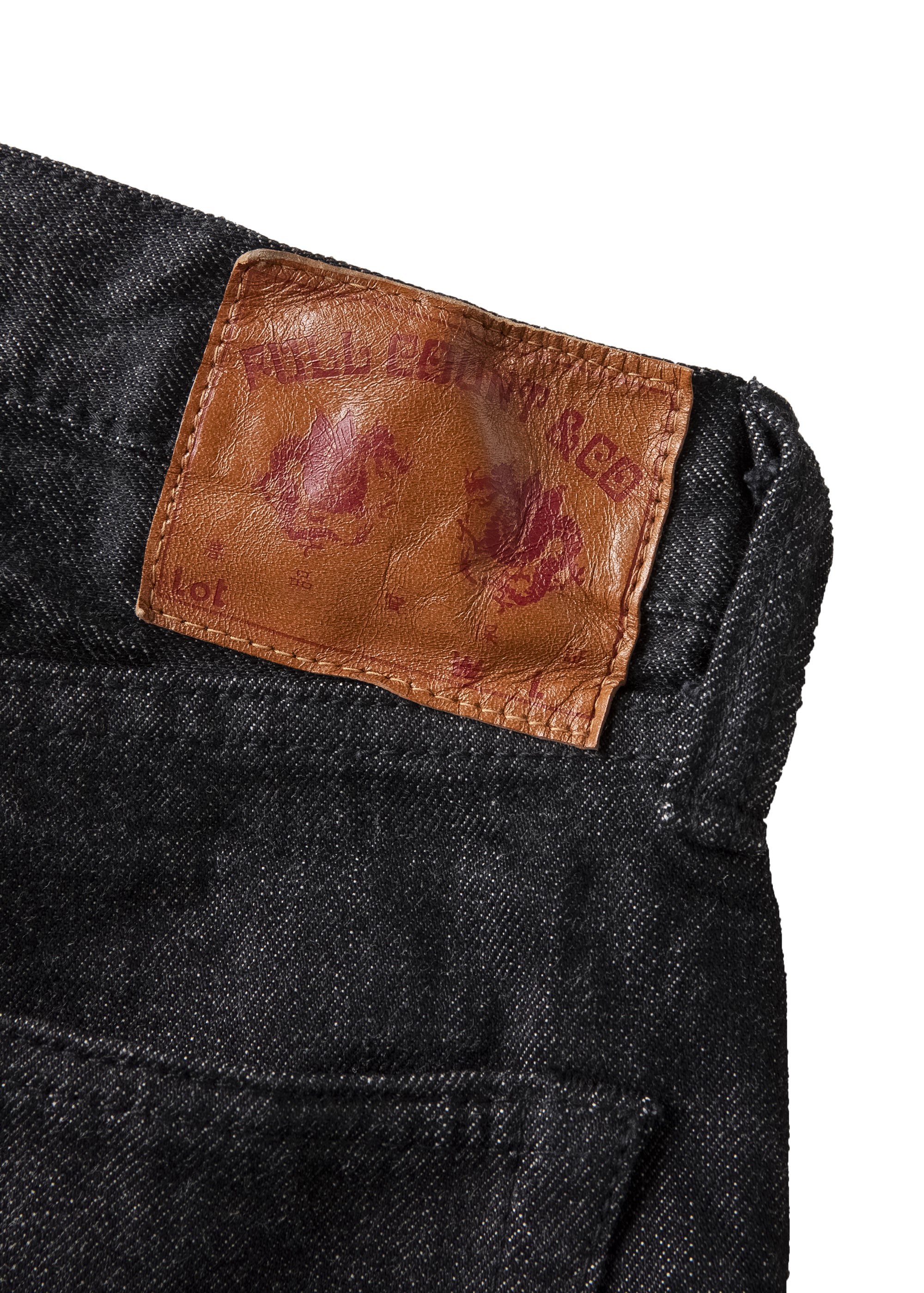 1101BK - Straight Black Denim - – FULLCOUNT