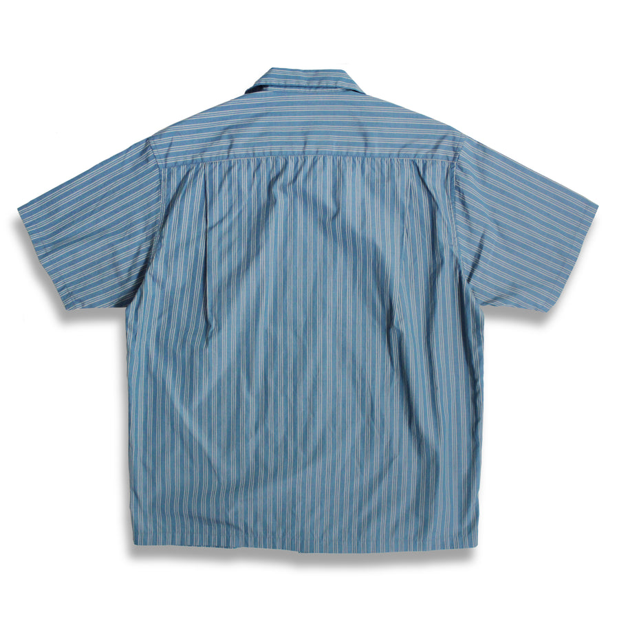 4053 -Stripe Open Collar Shirt