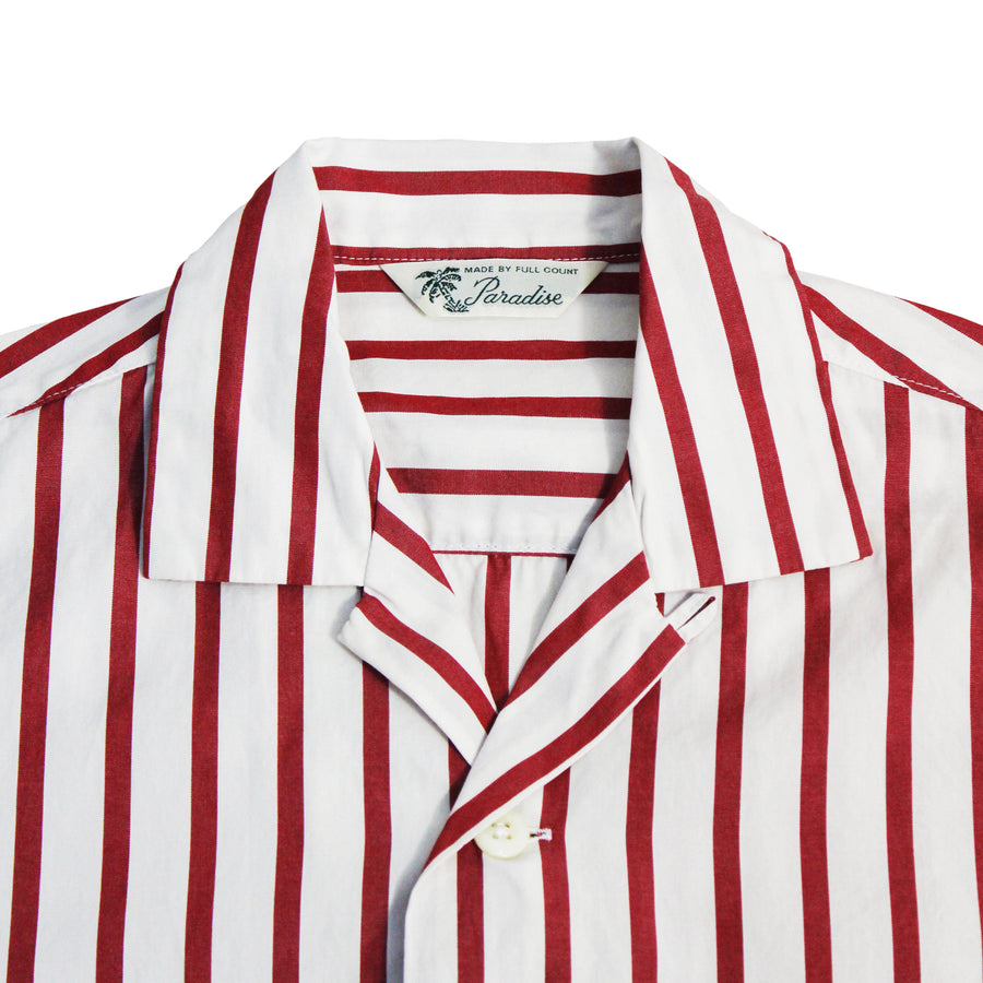 4053 -Stripe Open Collar Shirt
