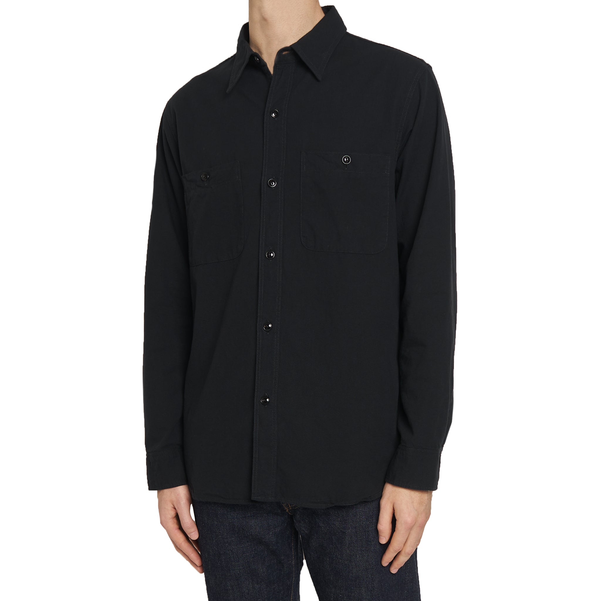 black dress chambray shirt Go West Black Men's Chambray Shirt