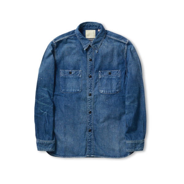 4890HW-19 - Denim Work Shirt HW - – FULLCOUNT