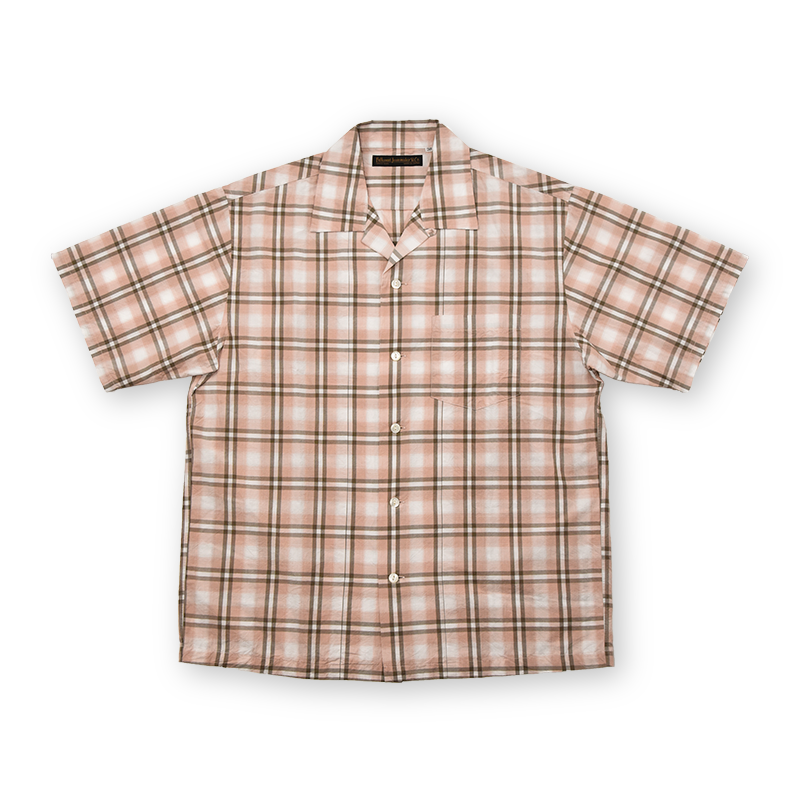 4075-2 Broad Check Open Collar Shirt