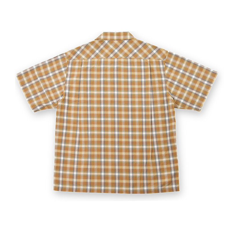 4075-2 Broad Check Open Collar Shirt